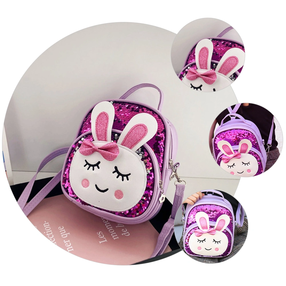 Girl Rabbit Backpack Kids Crossbody Bag Adorable Girl Bag for Daily Use