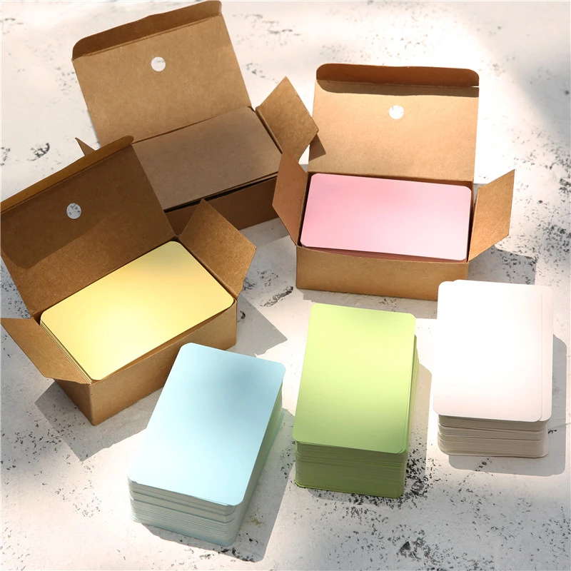200 Sheets of Paperboard Cards Blank Note Cards Memo Card Studying Flash Cards