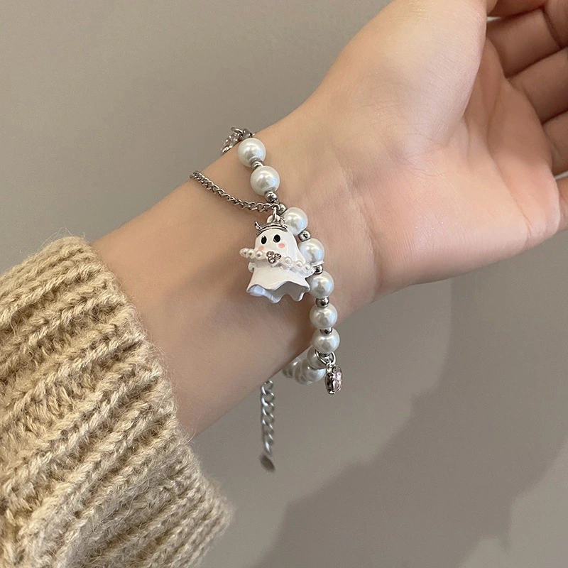 Halloween Bracelet Adjustable Bracelet Halloween Ghost Charm Bracelet Alloy Jewelry