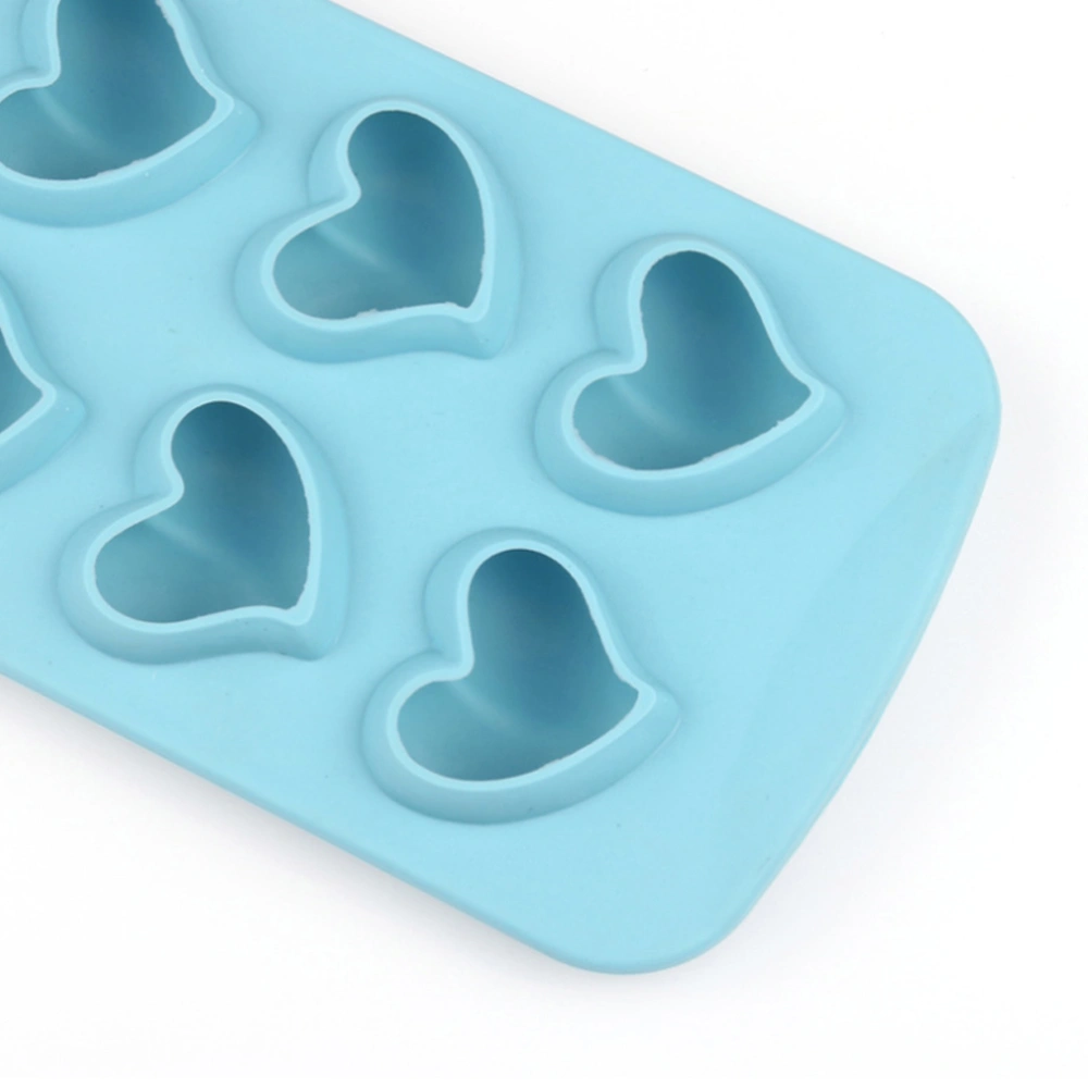 3pcs Silicone Heart Frozen Ice Cube Mold Refrigerator Ice Box Ice Making Mold Ice Grid Chocolate Mold for Home Shop Kitchen (Random Color)