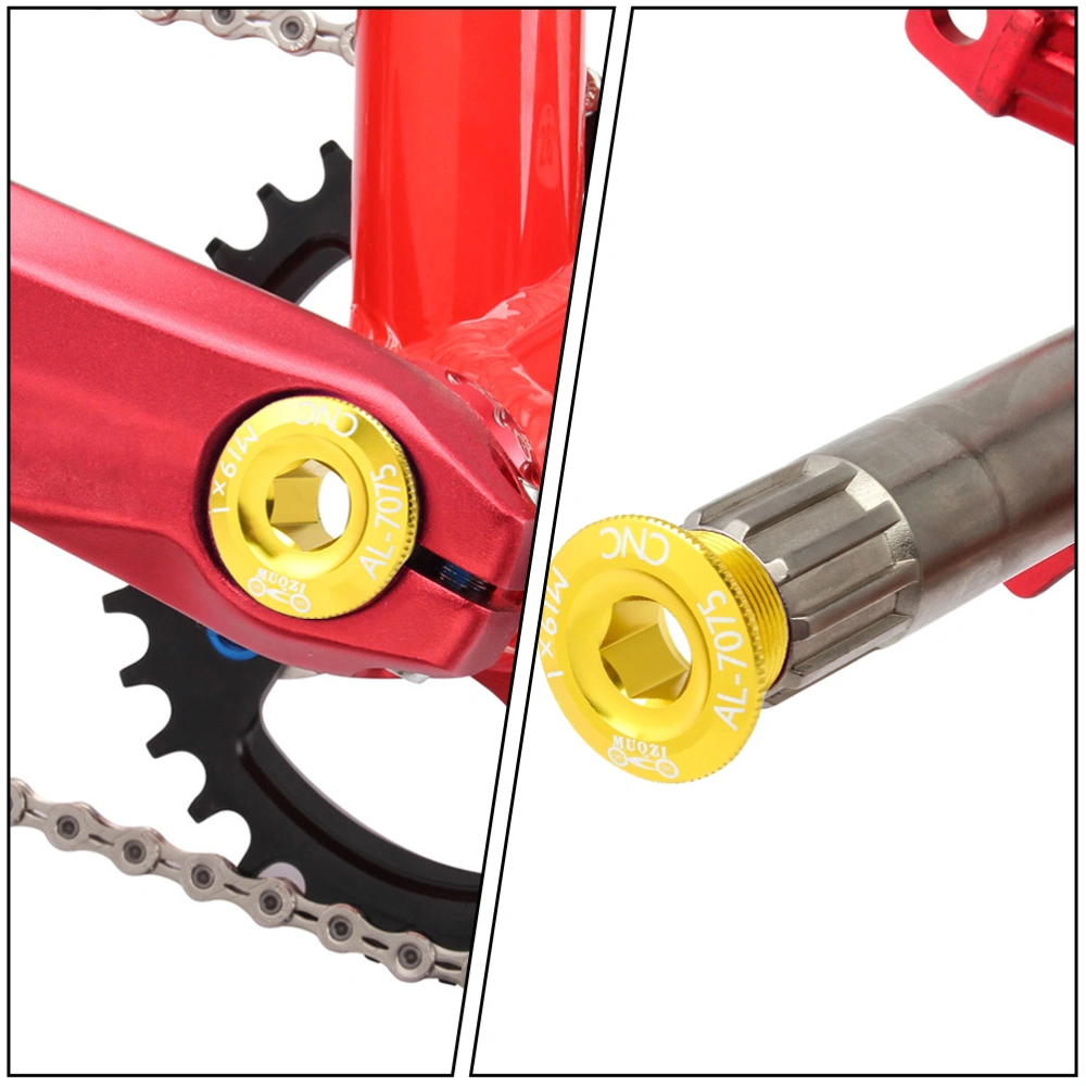 2Pcs Portable Crank Cover Screws Aluminum Alloy Fixing Bolts Bike Accessories