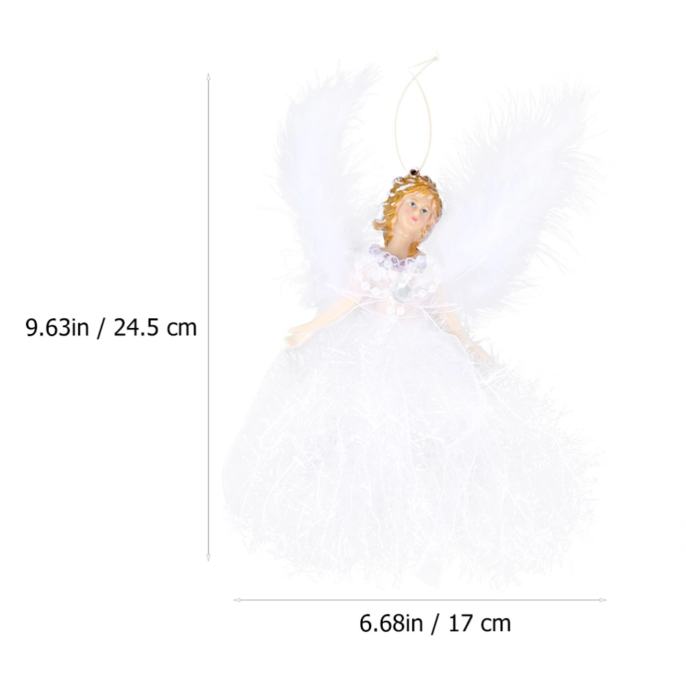 4pcs Exquisite Christmas Angel Doll Pendants Adorable Xmas Angel Hanging Decors