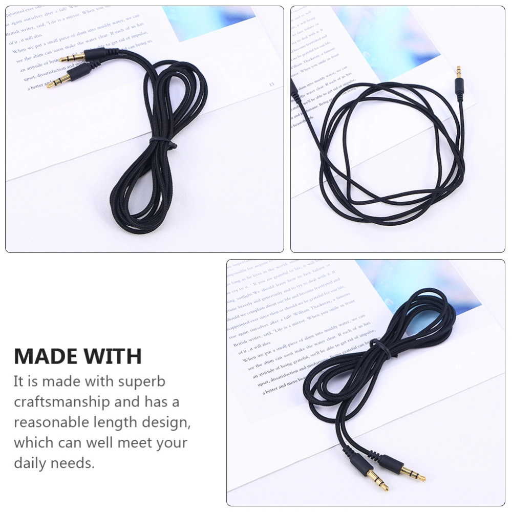 4pcs Professional Audio Cable 3.5mm Male to Male Nylon Cable Auxiliary Cable