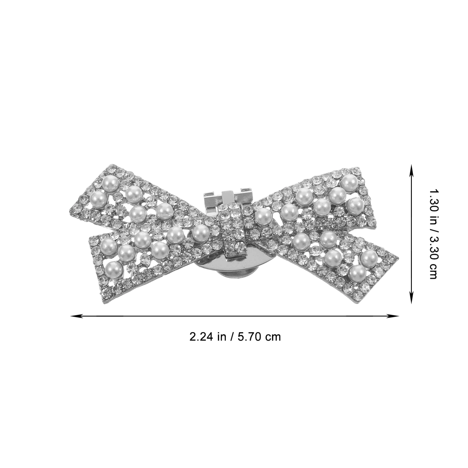 1 Pair Bow Shoe Clips Wedding Bride Shoe Charms Shoe Decorations for Women Girls