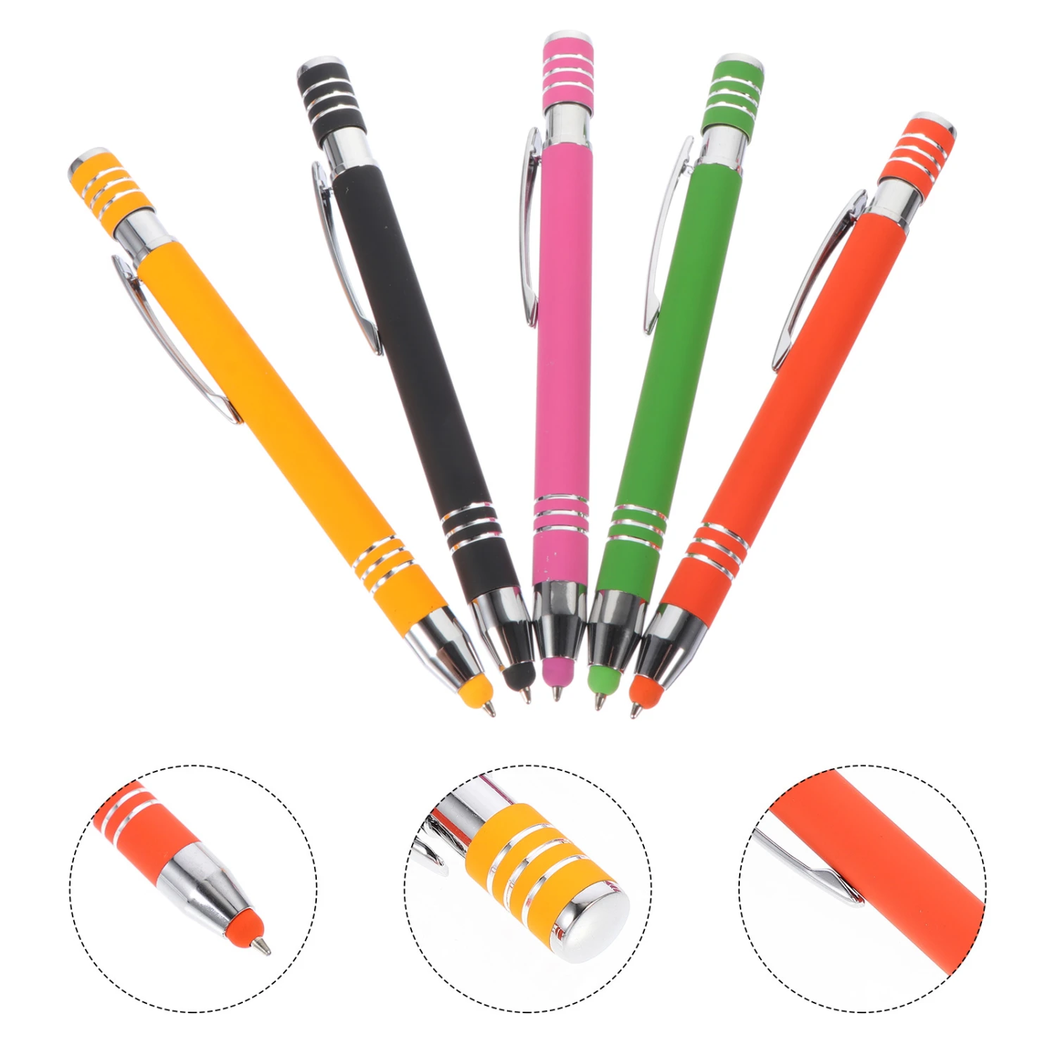 5pcs Professional Phone Capacitive Pens Screen Writing Pens Ball-point Pens
