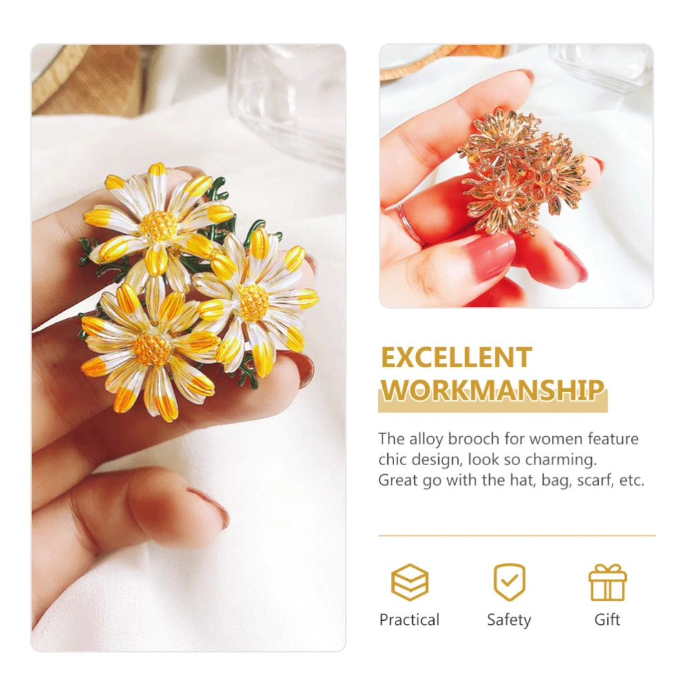 Elegant Daisy Brooch Pin Fashion Brooch Pin Jewelry Birthday Costume Brooch