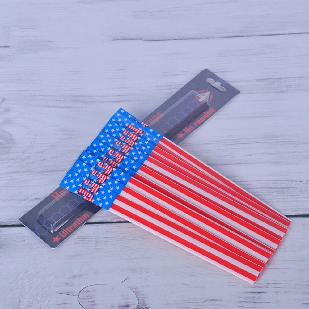 15PCS Stars and Stripes Archery Stickers Universal American Flag Design Heat Shrinkable Stickers for Arrow