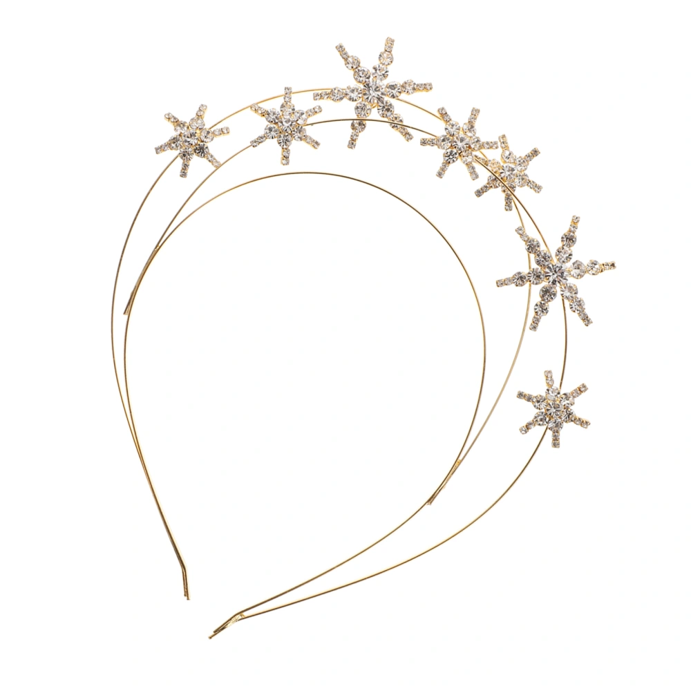 1Pc Glitter Star Hairband Elegant Rhinestone Hair Decor Jewelry for Women Girls