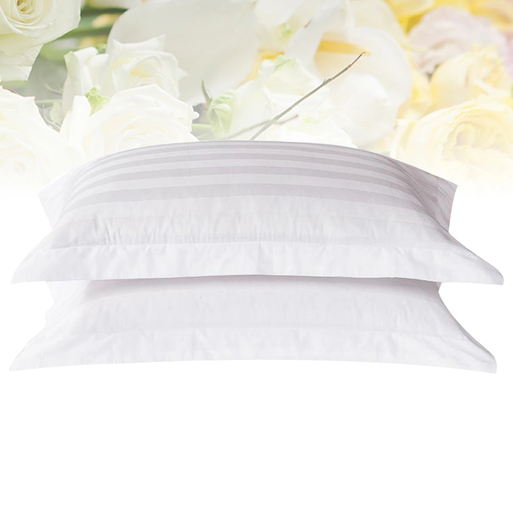 2pcs 80x50cm Pillowslip Cotton Pillow Case Pillow Cover Bedding for Hotel Guesthouse Youth Hostel