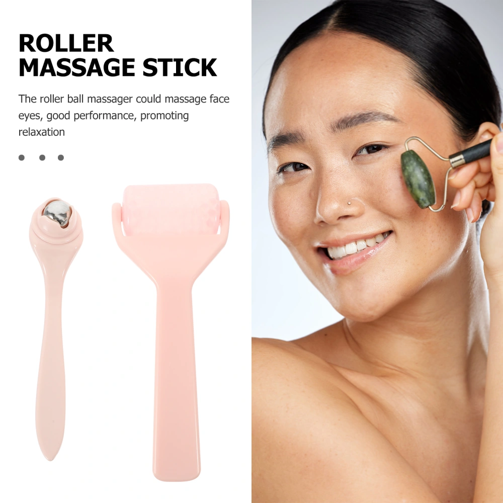 1 Set of Face Ice Roller Eye Massager Roller Ball Facial Massage Roller Handheld Eye Roller Massager