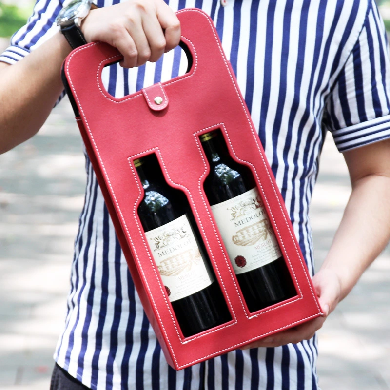 Double Hollow Red Wine Box Bota Bag Gift Box