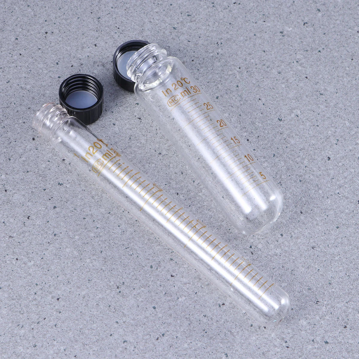8PCS/4Set Graduated Glass Test Tube with Screw Caps High Temperature Resistant Calibration Test Tube