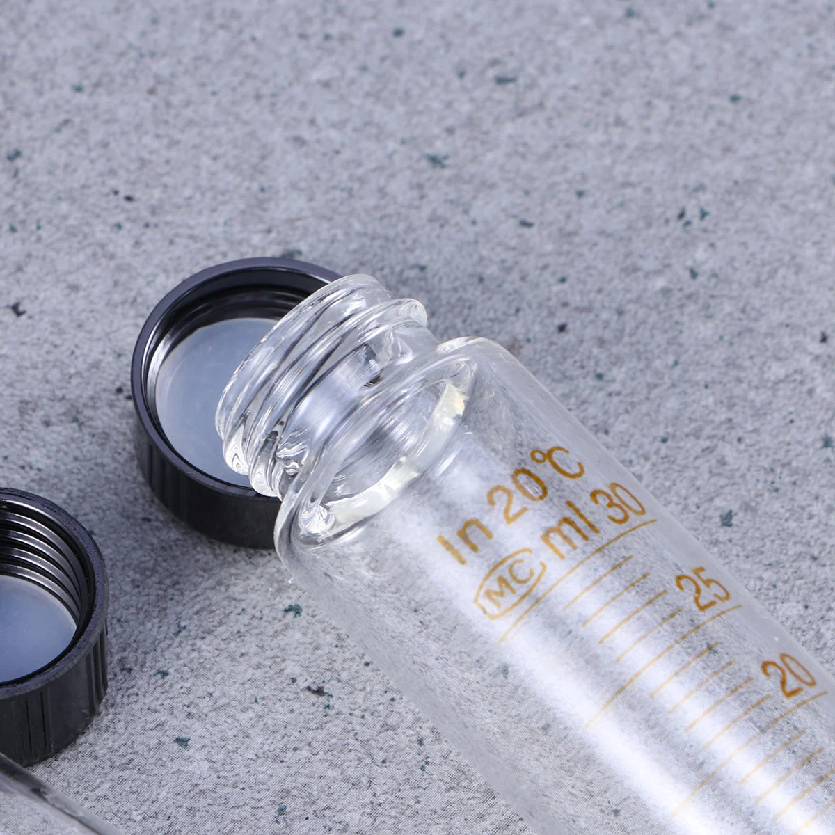 8PCS/4Set Graduated Glass Test Tube with Screw Caps High Temperature Resistant Calibration Test Tube