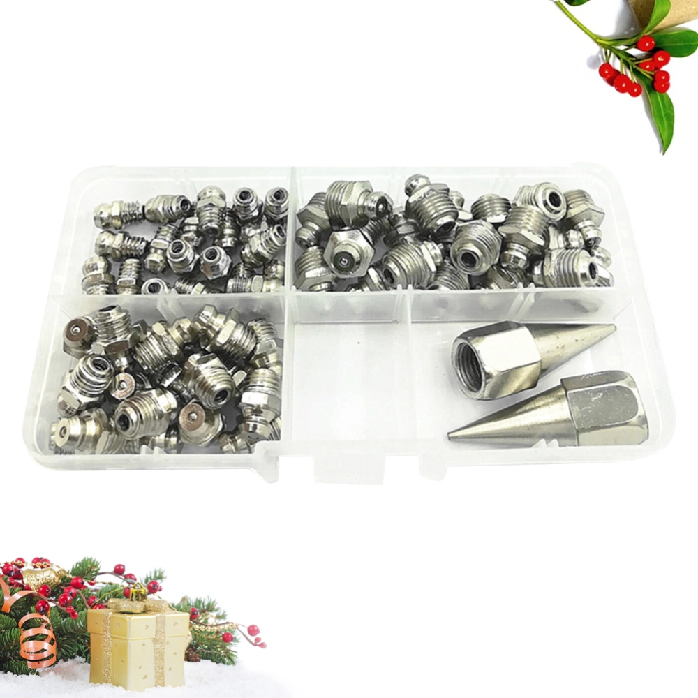 1 Set of Grease Fitting Accessories Lubricating Screw Nozzle Assorted Grease Nipples for Shop Store