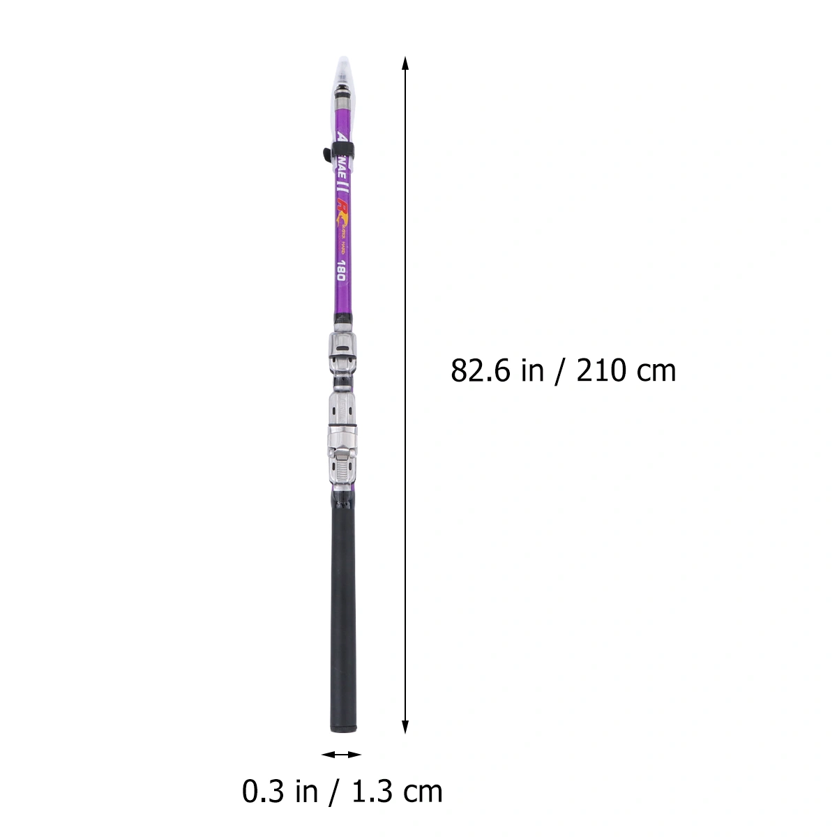 1pc Portable Sea Fishing Rod Soft-tailed Extension Rod Retractable Rod Lightweight Fishing Rod（Purple 2.1M）