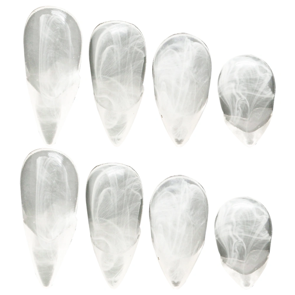 4 pairs of Cosplay Fang Vampire Tooth Halloween Party Fake Tooth Props Masquerade Supplies