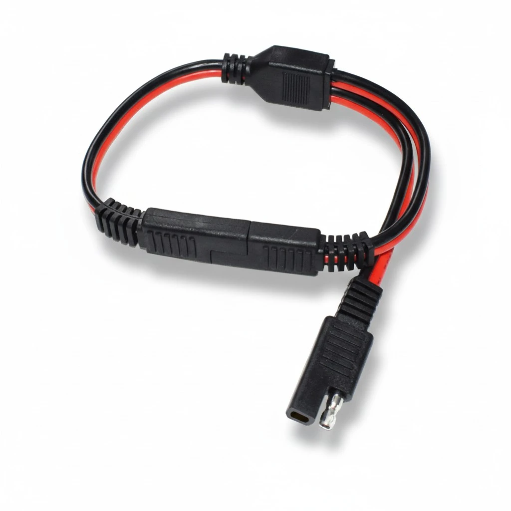 SAE Power Plug Extension Cable 1 to 2 SAE Power Extension Cable Connector Quick Connect Disconnect Cable Adapter