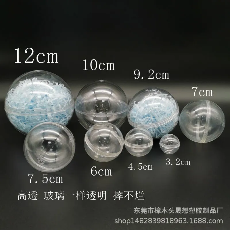 10pcs Empty Round Capsules Refillable Ball Capsules Vending Machines Storage Capsules Props