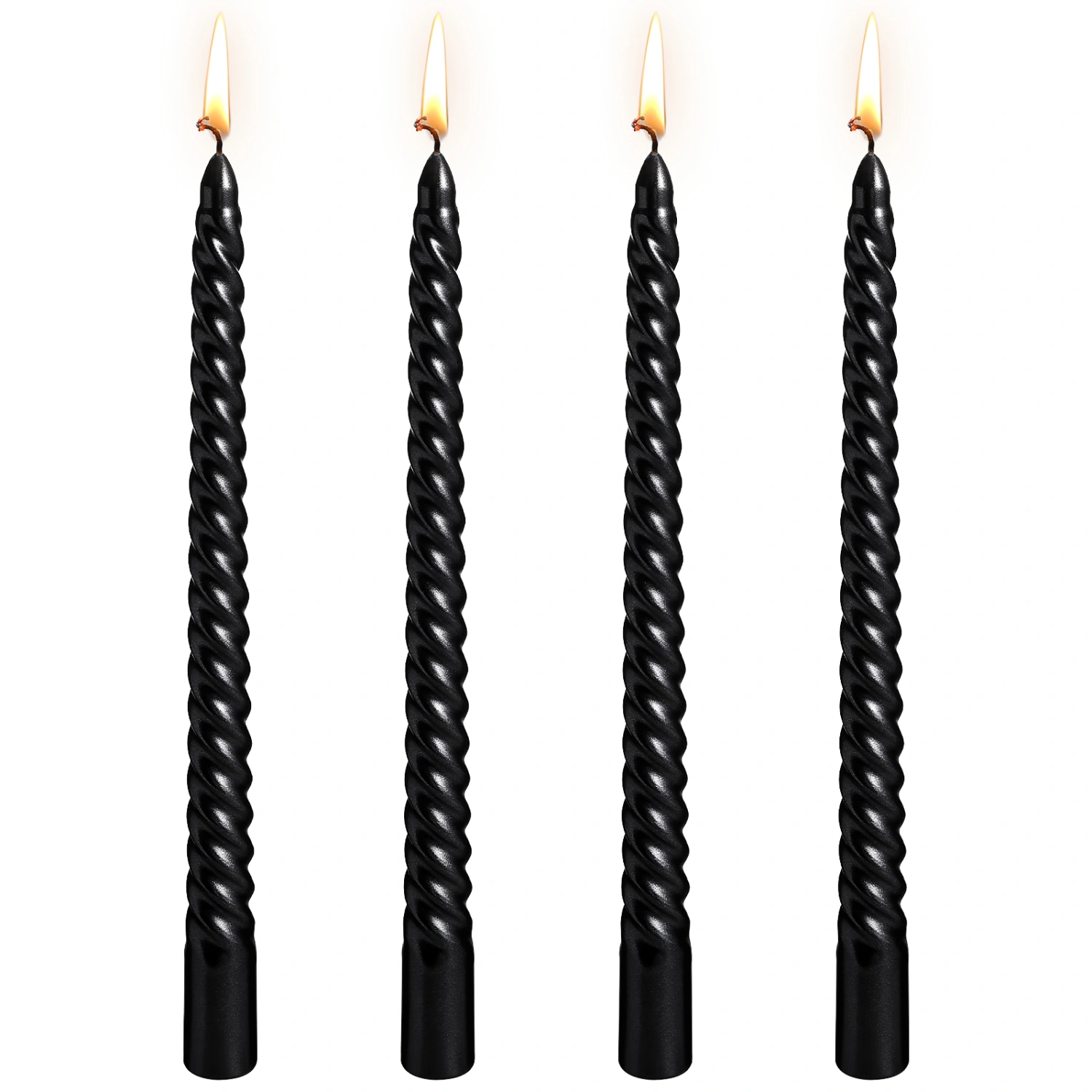 4 Pcs Long Candles Elegant Long Screw Taper Candles Decorative Candles for Dinner Table Festival Party Wedding