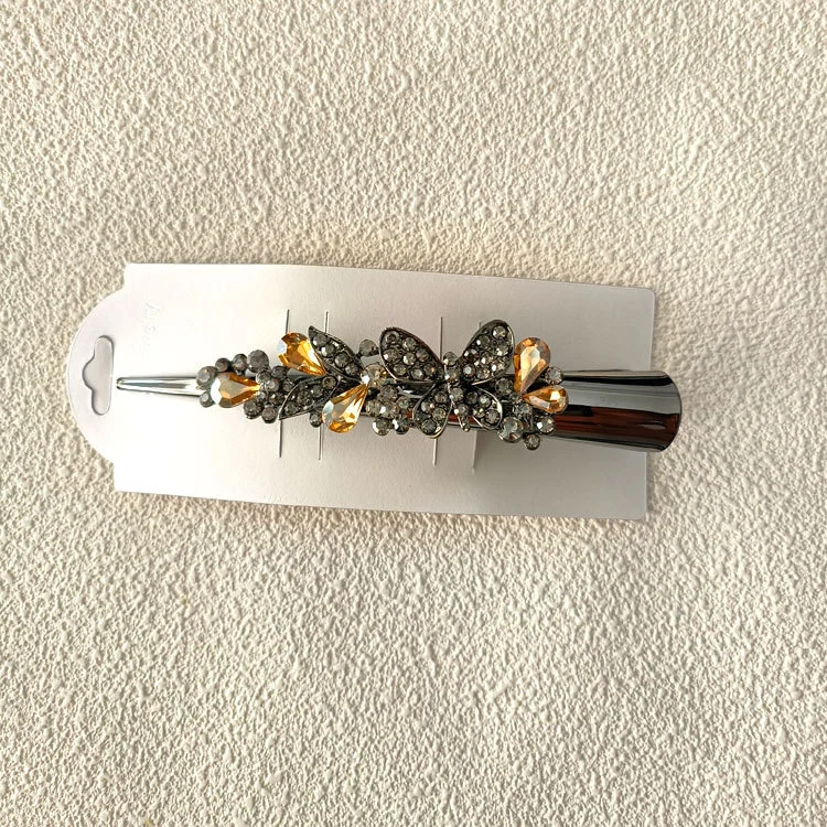 Alligator Hair Clip Rhinestone Butterfly Hair Clip Women Styling Clip for Thick Hair