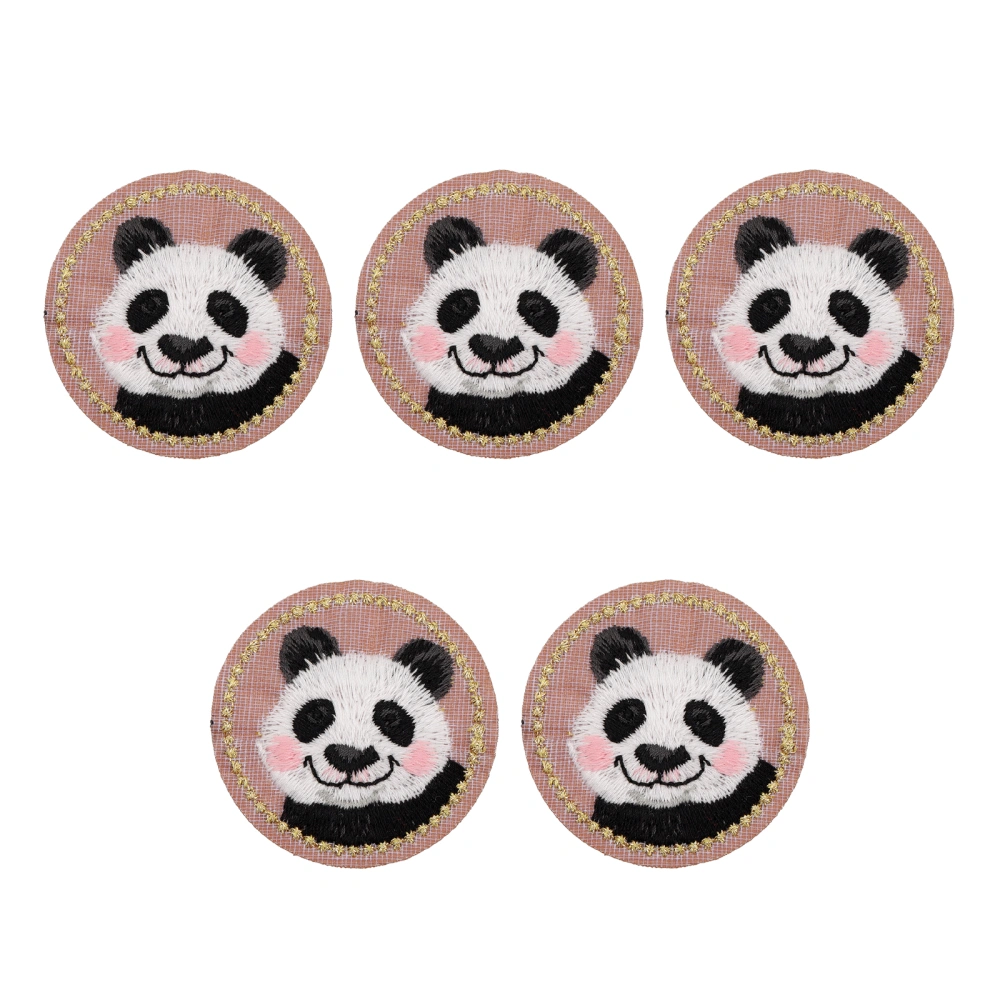 5Pcs Panda Clothes Repairing Patch Clothing Applique Garment Iron on Patch