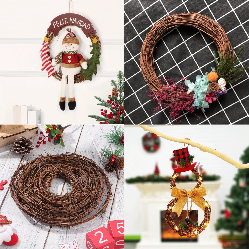 WAKAUTO Christmas Natural Twig Garland Decorative Vine Wreath Hanging Christmas Rattan Garland