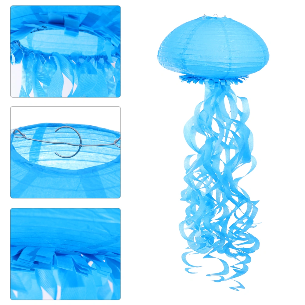 1Pc Handmade Lantern Jellyfish Lantern DIY Lantern Shaped Paper Lantern