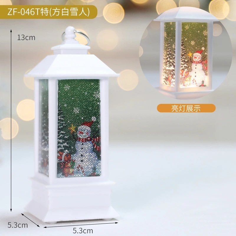 Christmas Luminous Lantern Decoration Delicate Xmas Lantern Ornament Tabletop Xmas Lighting Ornament