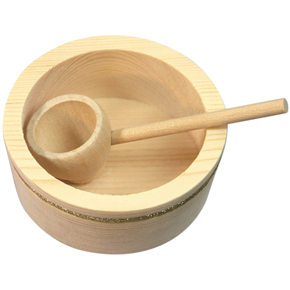 2 Sets of Wooden Bowl Toys Kitchen Tableware Toys Cooking Role Play Toys Bowl Toys for Children