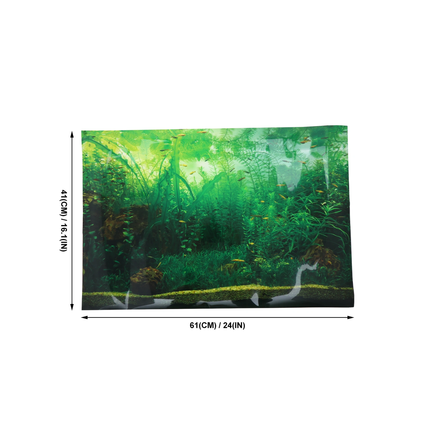Aquarium Water Grass Background Decal Fish Tank Backdrop Adhesive Sticker