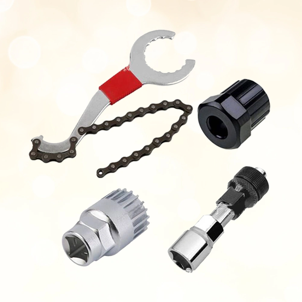 4 in 1 Bike Repair Tool Set Chain Bracket Freewheel Crank Remover Puller