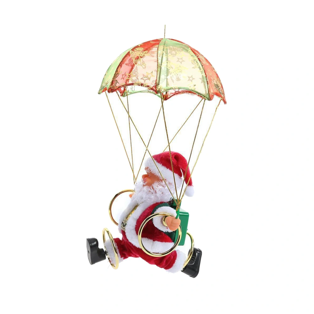 Electric Santa Claus Parachute Toy Creative Parachute Santa Playthings Funny Christmas Toy Creative Kids Gift(No Battery)