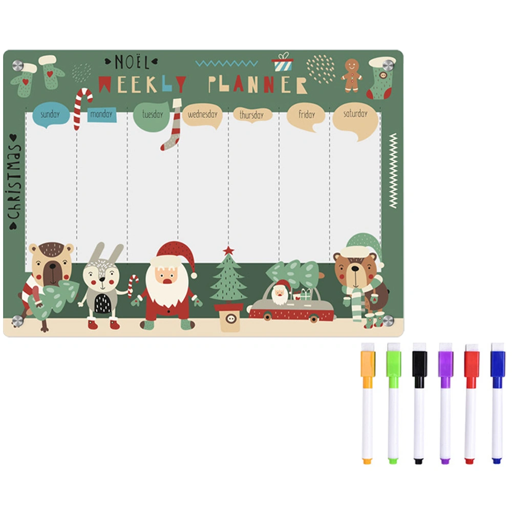 1 Set of Decorative Dry Erase Board Weekly Planner Board Fridge Board List Planning Board Freezer Planner
