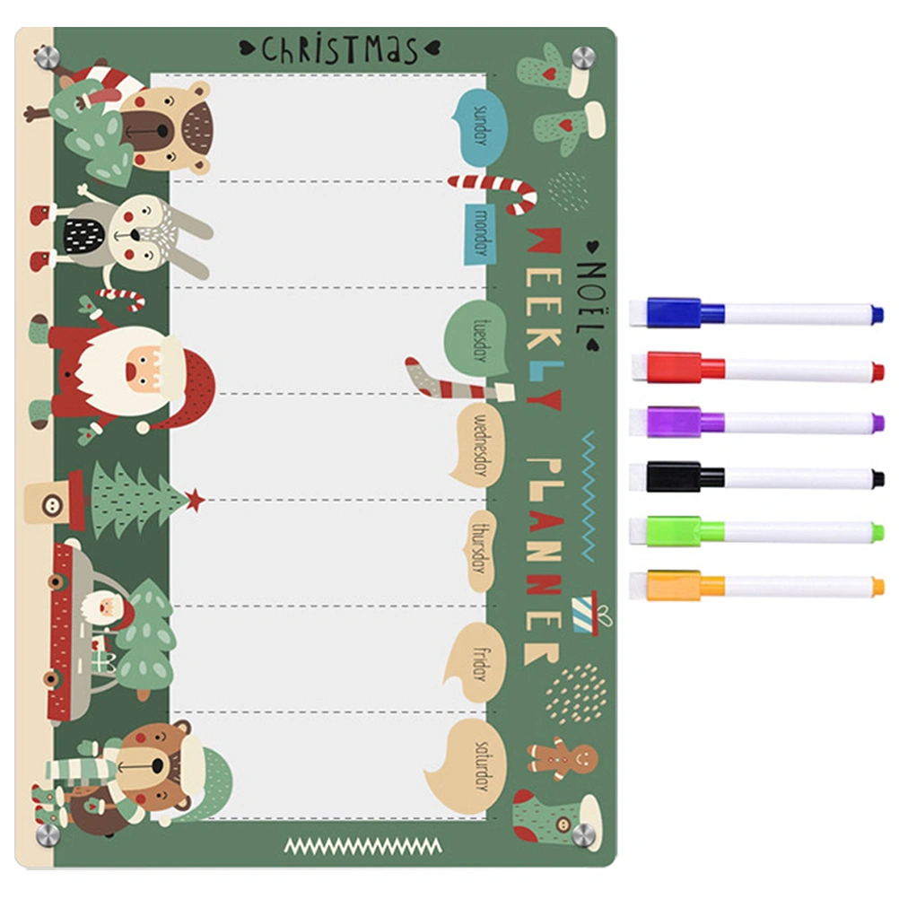 1 Set of Decorative Dry Erase Board Weekly Planner Board Fridge Board List Planning Board Freezer Planner