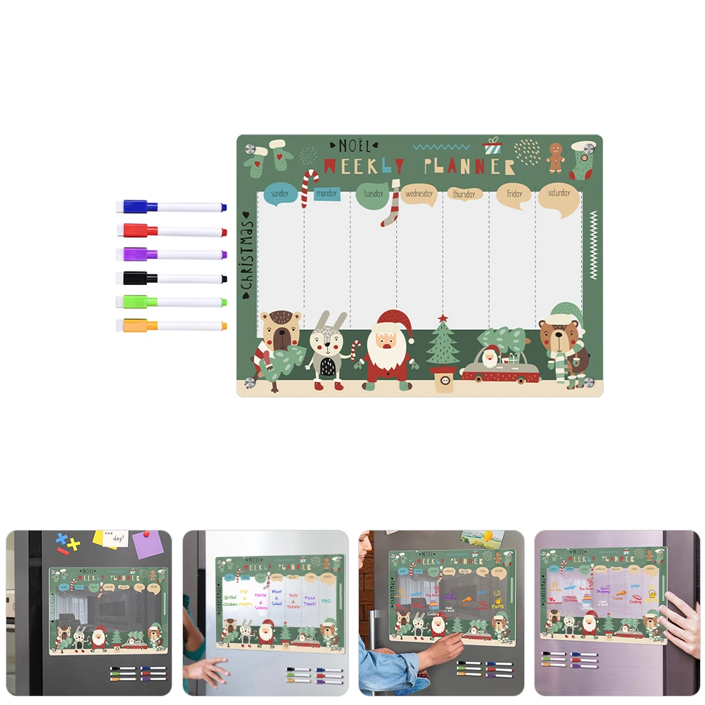 1 Set of Decorative Dry Erase Board Weekly Planner Board Fridge Board List Planning Board Freezer Planner