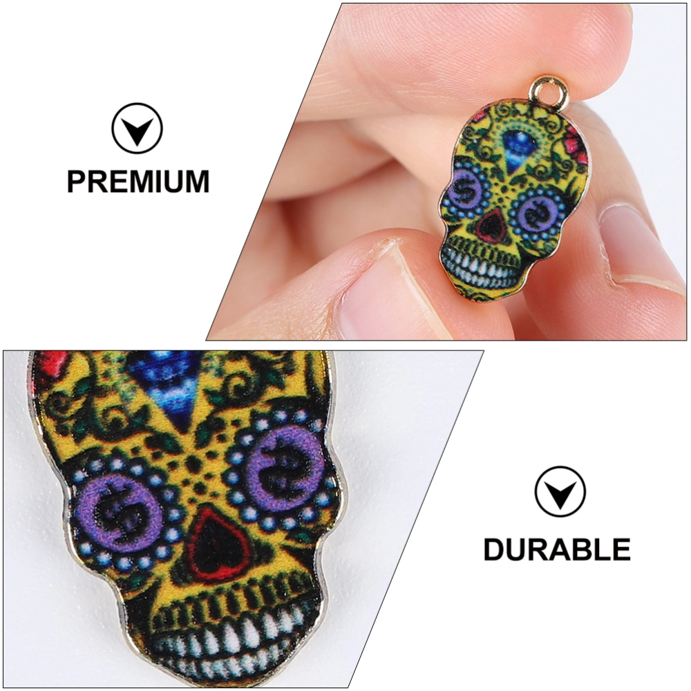 40 Pcs Skull Shape Jewelry Making Pendants Creative DIY Earring Pendants