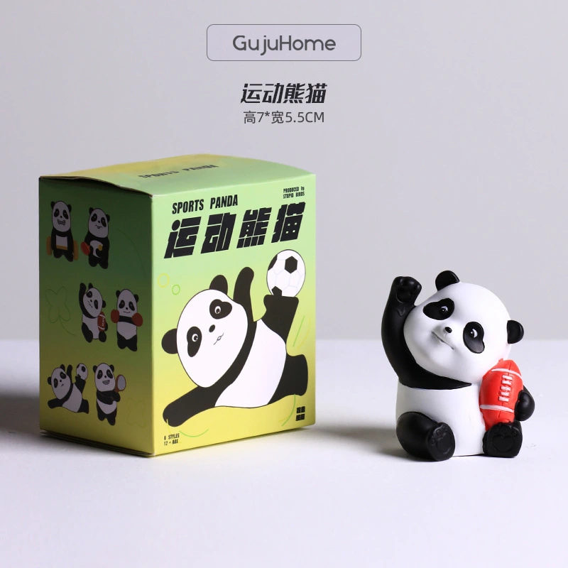 Small Panda Statue Desktop Panda Decoration Garden Panda Figurine Panda Ornament