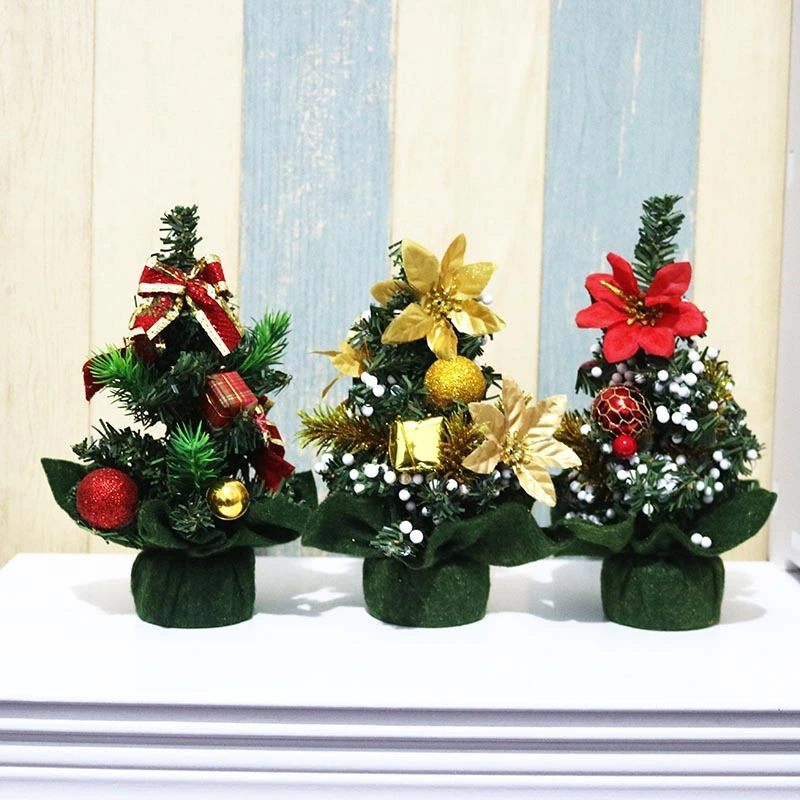 Xmas Tree Ornament Desktop Artificial Christmas Tree Adornment Cloth Christmas Tree