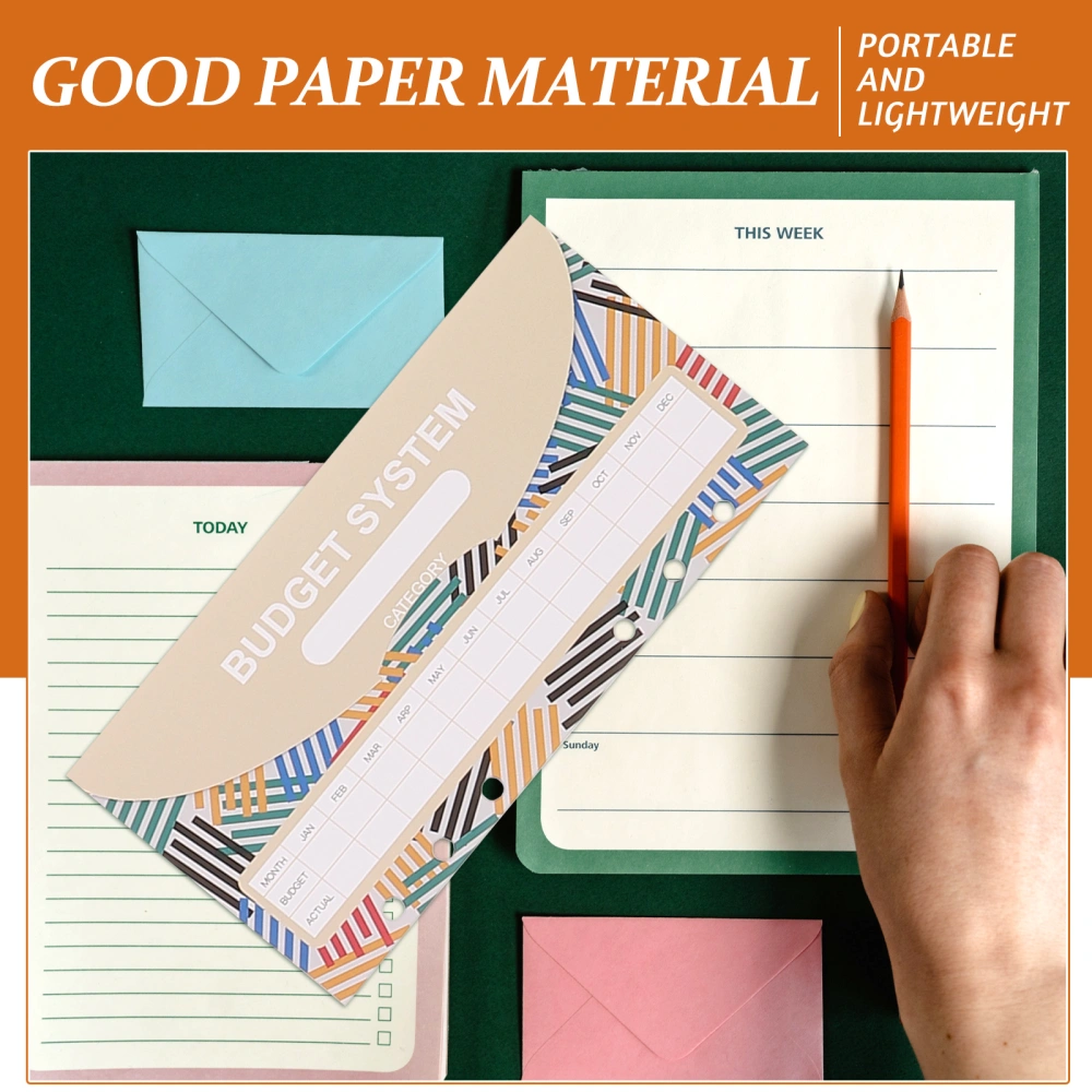 12Pcs Binder Cash Envelopes Loose-leaf Budget Envelopes Decorative Money Envelopes Binder Supplies