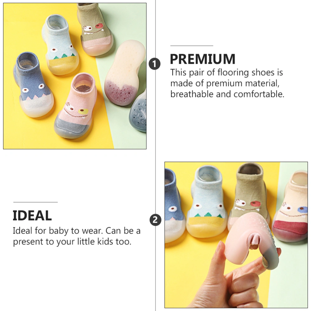 1 Pair Non-slip Flooring Socks Baby's Prewalker Baby Home Cotton Shoes