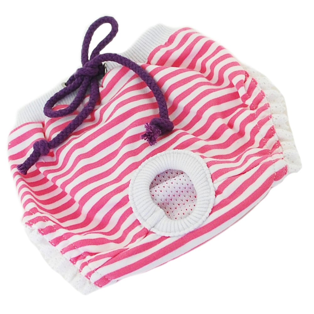 Pet Dog Diapers Cotton Female Dog Diapers Washable Adjustable Dog Stripe Pants