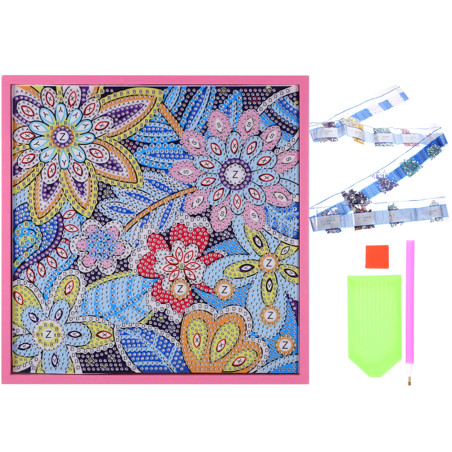 1 Set of Children Diy Diamond Drawing Material Delicate DIY Flower Painting Handcraft Accessory