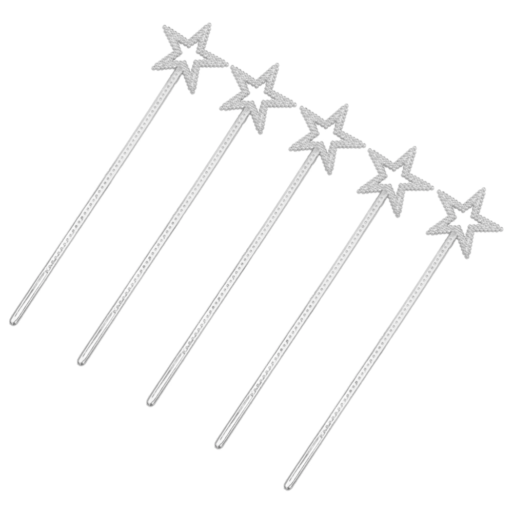 5pcs Pentagram Plastic Fairy Wands Kids Stage Performance Wand Party Supplies