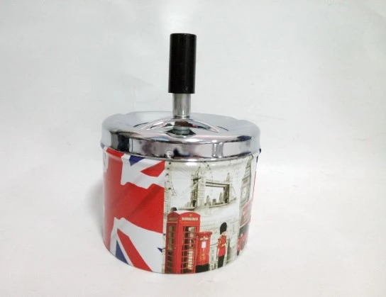 Stainless Steel Cigarette Ashtray Automatically Extinguished Ashtray Metal Ashtray for Home