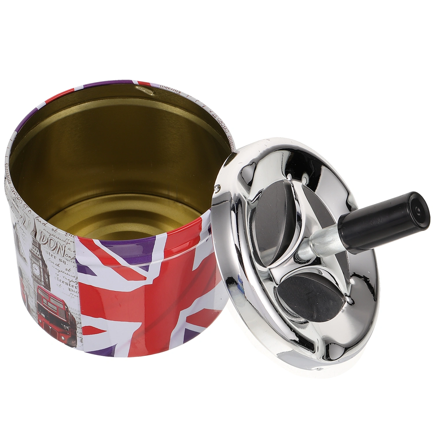 Stainless Steel Cigarette Ashtray Automatically Extinguished Ashtray Metal Ashtray for Home
