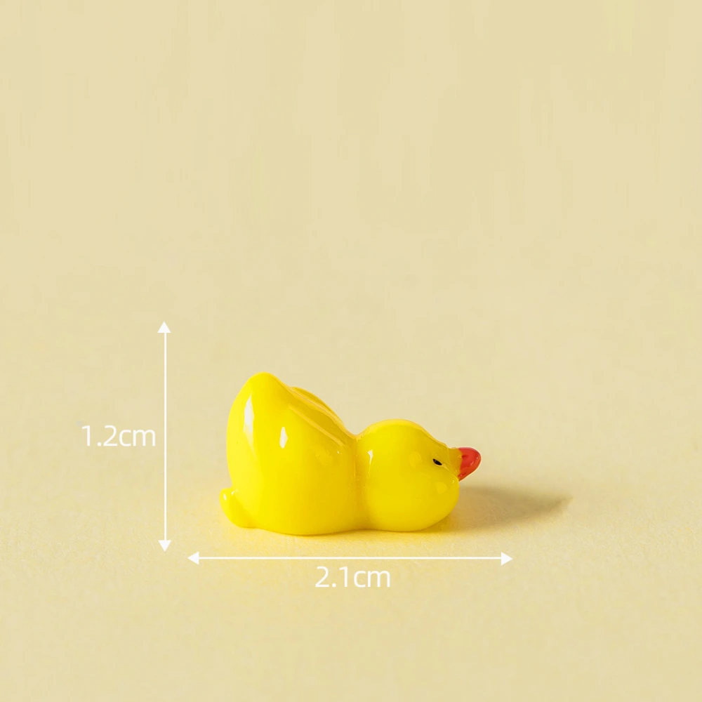 20Pcs Resin Mini Duck Figurine Adorable Miniature Duck Statue Tiny Duck Miniature Figure Decoration