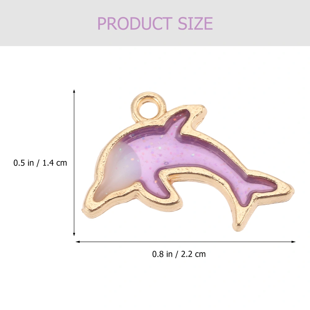 40 Pcs Jewelry Making Pendants Alloy Dolphin Shape Pendants DIY Charms Pendants