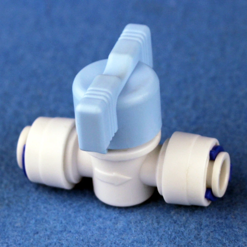 6pcs Ball Valve 1/4 Inch Water Shut Off Valve 3-way Quick Connect Fitting Accessory