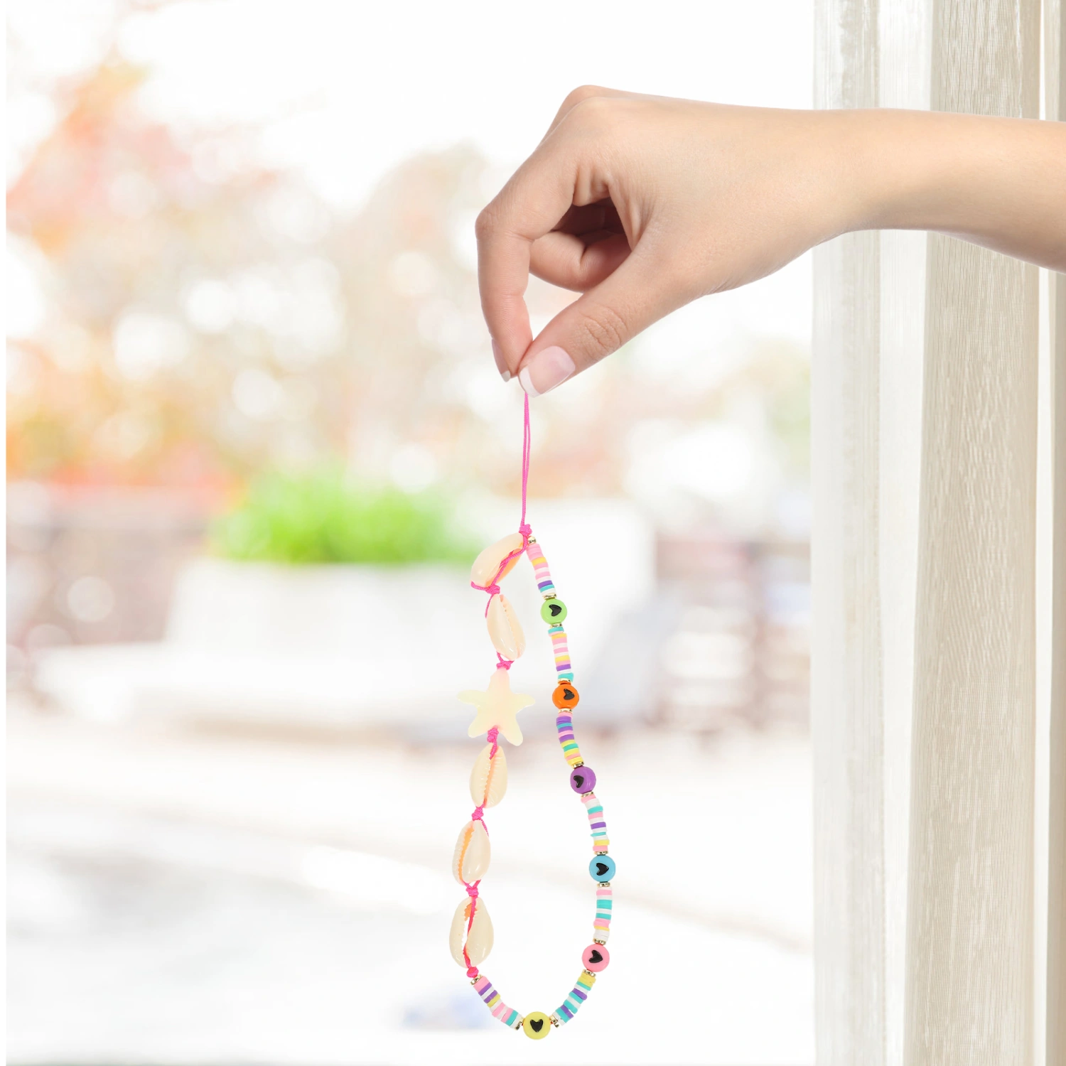 Shell Design Phone Chain Cell Phone Hanging Rope Portable Mobile Phone Lanyard