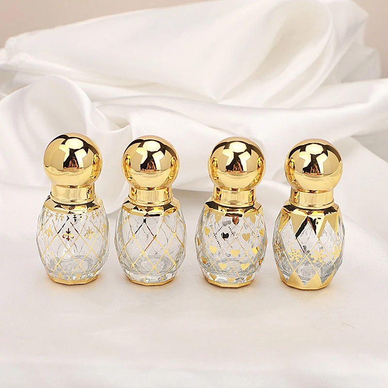 4pcs Roller Perfume Bottle Perfume Container 8ml Refillable Oil Bottle